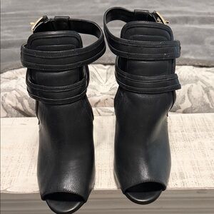 Michael Kors Black Peep-Toe Ankle Booties